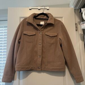 Joie Cropped Button Down Shirt Jacket